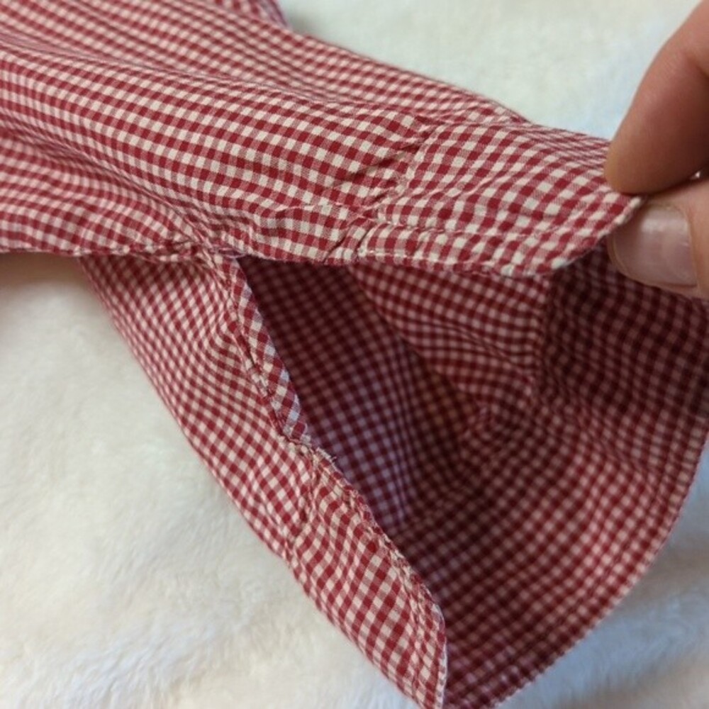 American Eagle Outfitters checkered red and white blouse size XL - Picture 8 of 9